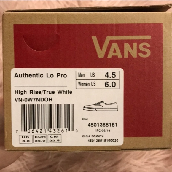 VANS AUTHENTIC LOWPRO BARELY WORN 4.5/6 - Picture 5 of 8